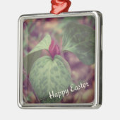 Wildblume Happy Oaster Ornament Aus Metall (Links)