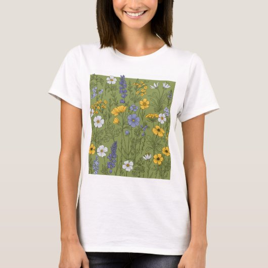 Wildblume Harmonie T-Shirt (Vorderseite)