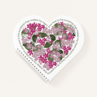 Wildblume Heart Spiral Notebook Notizblock