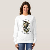 Wildblume Heiler Silhouette Schwarz & Weiß Natur Sweatshirt (Vorne ganz)
