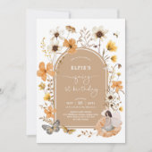 Wildblume Herbst Fairy First Birthday Garden Party Einladung (Vorderseite)
