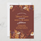 Wildblume Herbst Hochzeit im Herbst Probe Abendess Einladung (Vorderseite)