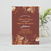 Wildblume Herbst Hochzeit im Herbst Probe Abendess Einladung (Stehend Vorderseite)