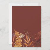 Wildblume Herbst Hochzeit im Herbst Probe Abendess Einladung (Rückseite)