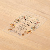 Wildblume Herbstblumenhochzeit Acryleinladungen (Ablage )