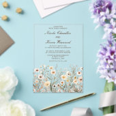 Wildblume Herbstfällt Blumenhochzeit Acryleinladungen (In Situ (Hochzeit))