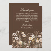Wildblume Herbstfällt Blumenhochzeit Dankeskarte (Vorne/Hinten)