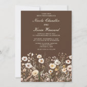 Wildblume Herbstfällt Blumenhochzeit Einladung (Vorderseite)
