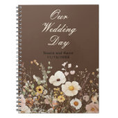 Wildblume Herbstfällt Blumenhochzeit Notizblock (Vorderseite)
