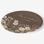 Wildblume Herbstfällt Blumenhochzeit Pappteller (Schrägansicht)