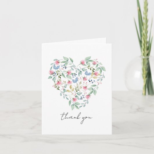 Wildblume Herzlichen Dank oder irgendein Anlass Karte (Vorderseite)