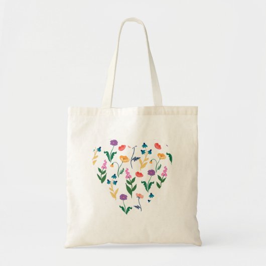 Wildblume Herztote Tasche (Vorne)