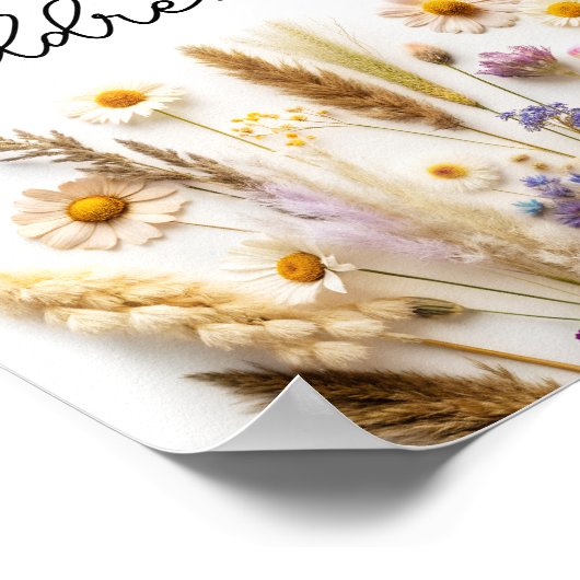 Wildblume hilft der geschäftigen Braut bei der Bew Poster (Ecke)