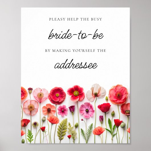 Wildblume hilft der geschäftigen Braut bei der Bew Poster (Vorne)