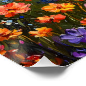 Wildblume Hillside mit Blick auf den Crystal River Poster (Ecke)