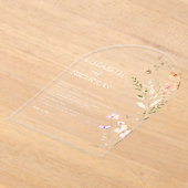Wildblume Hochzeit Acryleinladungen (Ablage )