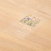 Wildblume Hochzeit Acryleinladungen (Ablage )