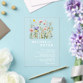 Wildblume Hochzeit Acryleinladungen (In Situ (Hochzeit))