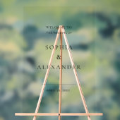 Wildblume Hochzeit Akryllische Zeichen Willkommen. Acrylschild (Neutral)