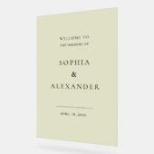 Wildblume Hochzeit Akryllische Zeichen Willkommen. Acrylschild (Winkel)