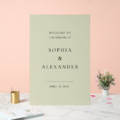 Wildblume Hochzeit Akryllische Zeichen Willkommen. Acrylschild (Hochzeit)