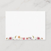 Wildblume Hochzeit Begrüßung Geschenktasche Platzk Begleitkarte (Rückseite)