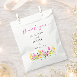 Wildblume Hochzeit Blumenschrift Eleganter Frühlin Geschenktütchen
