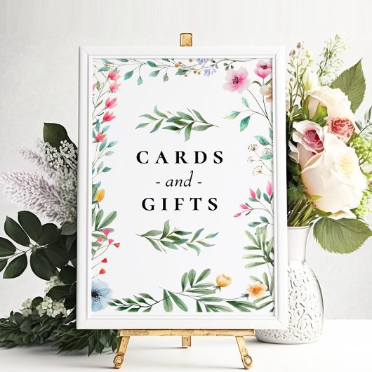 Wildblume Hochzeit Brautparty Karten Geschenke unt Poster