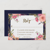 Wildblume Hochzeit Brautparty rsvp Karte (Vorne/Hinten)