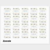 Wildblume Hochzeit Danke Square Sticker (Blatt)