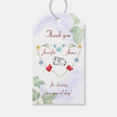 Wildblume Hochzeit Dankeschön Geschenkanhänger (Vorderseite)