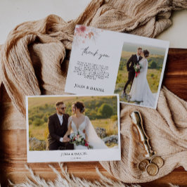 Wildblume Hochzeit Dankeschön-Karte Einladung