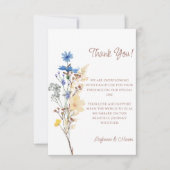 Wildblume Hochzeit Dankeskarte (Vorderseite)
