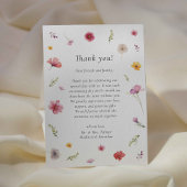 Wildblume Hochzeit Dankeskarte