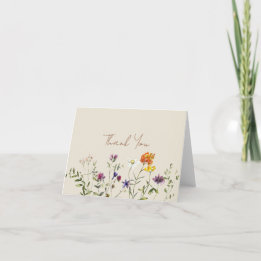 Wildblume Hochzeit Dankeskarte