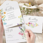 Wildblume Hochzeit der Hübschen Wiesen-Blume All In One Einladung