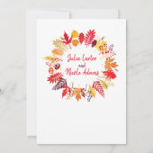 Wildblume-Hochzeit der Waldlandschaft Einladung (Rückseite)