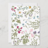 Wildblume Hochzeit Einladung (Rückseite)