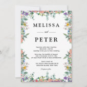 Wildblume Hochzeit Einladung (Vorderseite)