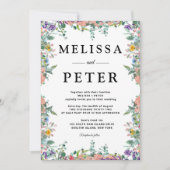 Wildblume Hochzeit Einladung (Vorderseite)