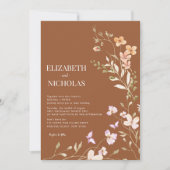 Wildblume Hochzeit Einladung (Vorderseite)