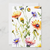 Wildblume Hochzeit Einladung (Rückseite)