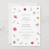 Wildblume Hochzeit Einladung (Vorderseite)