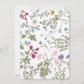 Wildblume Hochzeit Einladung (Rückseite)