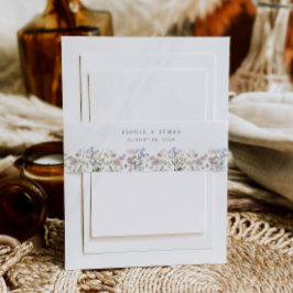 Wildblume Hochzeit Einladung Bauchband Blumenband Einladungsbanderole