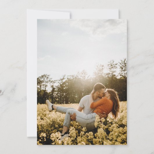 Wildblume Hochzeit Einladung mit Foto Back (Rückseite)