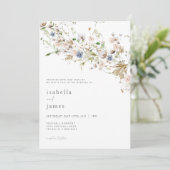 Wildblume Hochzeit Einladung Pastel Floral Einladu (Stehend Vorderseite)