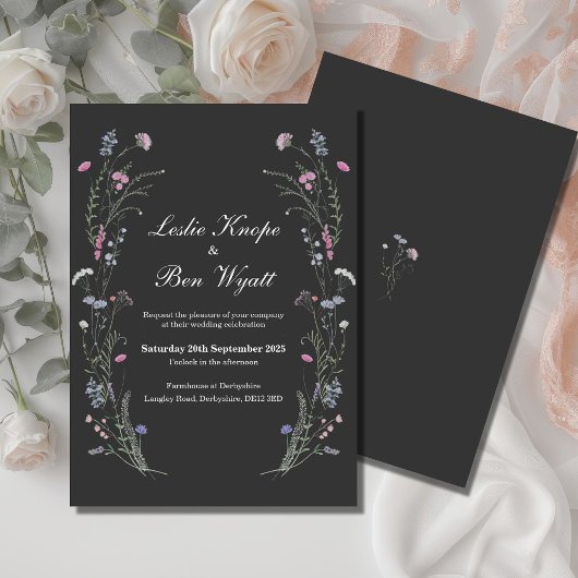 Wildblume Hochzeit Einladung WF1