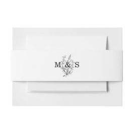 Wildblume Hochzeit Einladungsbanderole