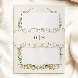 Wildblume Hochzeit Einladungsbanderole